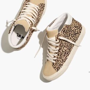 Madewell Calf Hair Leopard Sneakers